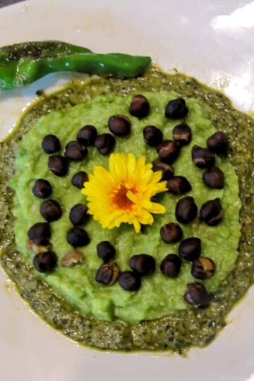 Ceci neri with fava bean puree.