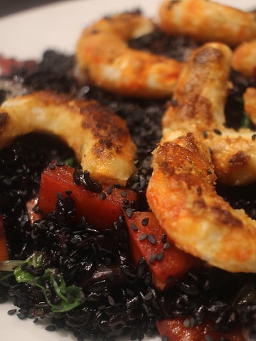 Mind Blown Plant-Based Shrimp with Forbidden Rice