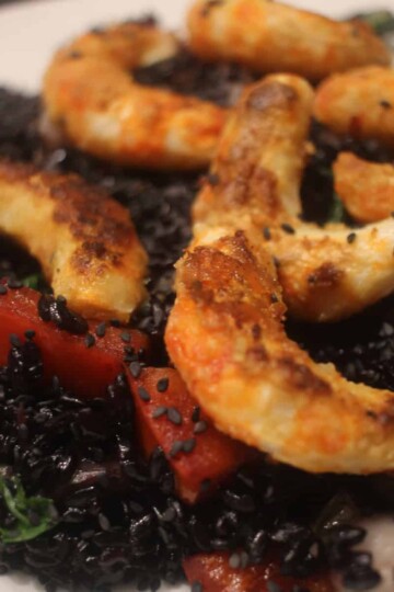 Mind Blown Plant-Based Shrimp with Forbidden Rice