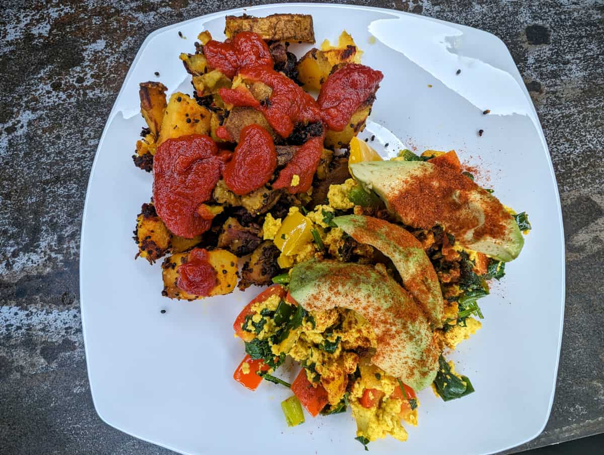 Tofu scramble from the top.