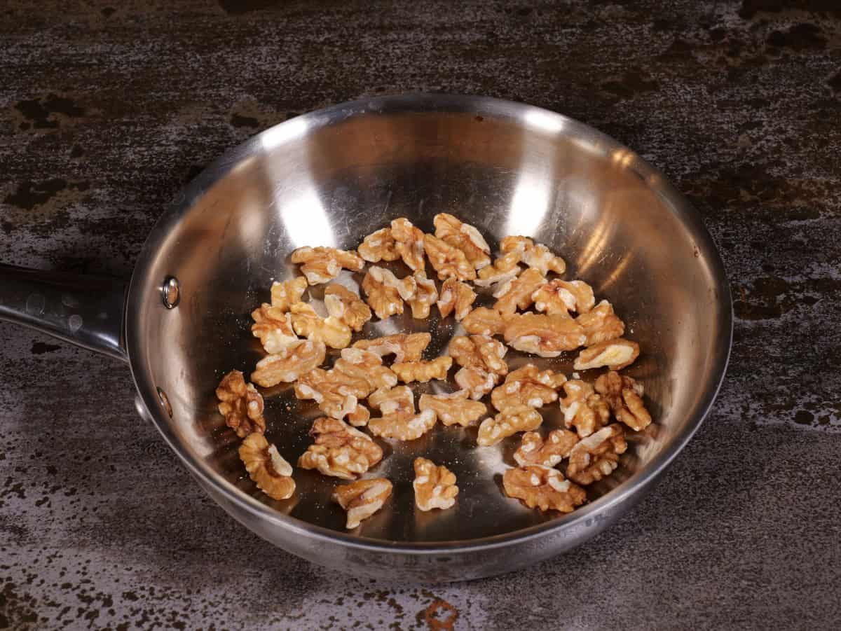 walnuts in a pan