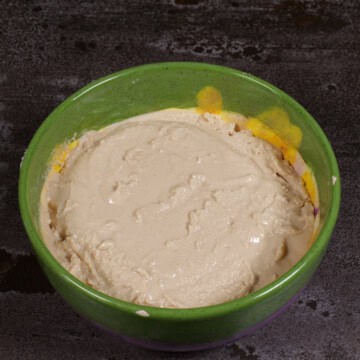 the final sesame paste in a bowl