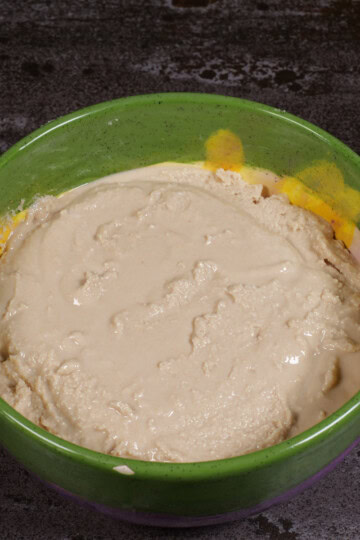 the final sesame paste in a bowl
