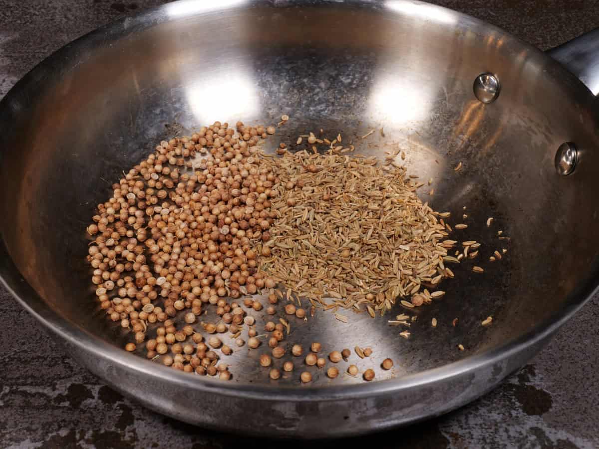 spices in pan